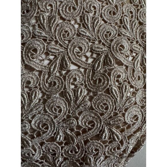 Jessica McClintock Size 8 Women's Gold Lace‎ Dress EUC - Picture 2 of 7